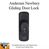 Andersen Frenchwood Gliding Door Hardware, Newbury/Lock Assembly w/keys - Oil Rubbed Bronze - RH