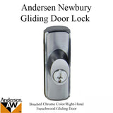 Andersen Frenchwood Gliding Door Hardware, Newbury/Lock Assembly w/keys - Brushed Chrome - RH