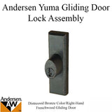 Andersen Frenchwood Gliding Door - Lock Assembly w/Keys, Yuma - Right Hand - Distressed Bronze