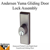 Andersen Frenchwood Gliding Door - Lock Assembly with Keys, Yuma - Right Hand - Distressed Nickel