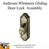 Andersen Frenchwood Gliding Door - Keyed Lock- Right Hand - Antique Brass