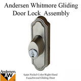 Andersen Frenchwood Gliding Door - Keyed Lock - Right Hand - Satin Nickel