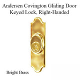 Andersen Gliding Door Keyed Lock, Covington - RH, Bright Brass