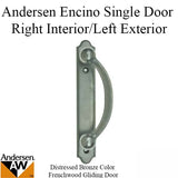 Andersen Frenchwood Gliding Door Handle - Encino - RH Interior/LH Exterior - Distressed Bronze