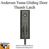 Andersen Frenchwood Gliding Doors - Thumb Latch - Yuma - Inside Lock - Distressed Bronze