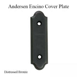 Andersen Gliding Door Cover Plate, Encino Style - Distressed Bronze