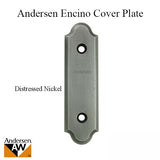 Andersen Gliding Door Cover Plate, Encino Style - Distressed Nickel