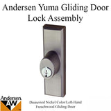 Andersen Frenchwood Gliding Door - Lock Assembly w/Keys, Yuma - Left Hand - Distressed Nickel