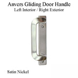 Andersen Left Interior/Right Exterior Gliding Door Handle - Anvers - Satin Nickel