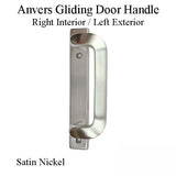 Andersen Anvers Gliding Door Handle, Anvers Style - Right Interior/Left Exterior - Satin Nickel