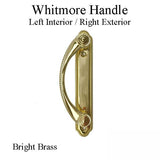 Andersen Whitmore Gliding Door Handle - Left Interior/Right Exterior - Bright Brass