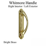 Andersen Whitmore Gliding Door Handle - Right Interior/Left Exterior - Bright Brass