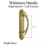 Andersen Whitmore Gliding Door Handle - Right Interior/Left Exterior - Bright Brass