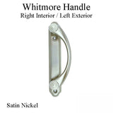 Andersen Whitmore Gliding Door Handle - Right Interior/Left Exterior - Satin Nickel