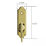 Andersen Gliding Door Covington Inside Thumb Latch - Bright Brass