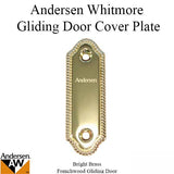 Andersen Frenchwood Gliding Door - Cover/Logo Plate - Whitmore - Bright Brass