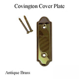 Andersen Gliding Door Cover Plate, Covington Style - Antique Brass