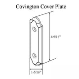 Andersen Gliding Door Cover Plate, Covington Style - Antique Brass