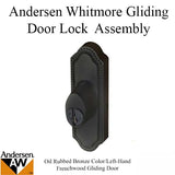 Andersen Frenchwood Gliding Door - Keyed Lock - Left Hand - Oil Rubbed Bronze