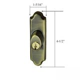 Andersen Gliding Door Keyed Lock, Covington - LH, Antique Brass