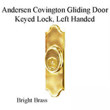 Andersen Gliding Door Keyed Lock, Covington - LH, Bright Brass