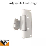 Adjustable Hinge Leaf - Frenchwood Outswing - Left - White