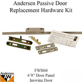 Passive FWH68 INSWING Shootbolt Replacement Lock hardware Door Kit