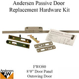 Passive FWO 8-0 OUTSWING Shootbolt Replacement Lock hardware Door Kit