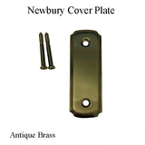 Andersen Gliding Door Cover Plate, Newbury Style - Antique Brass