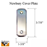 Andersen Gliding Door Cover Plate, Newbury Style - Polished Chrome