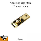 Discontinued Thumb Latch, Andersen Old Style - Brass