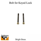 Bolt for Keyed Lock, 2 1/4 x 10, Bright Brass, Pair