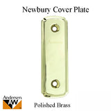 Andersen Gliding Door Cover Plate, Newbury Style - Polished Brass