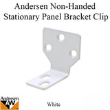 Non-Handed Stationary Panel Bracket Clip for Frenchwood Gliding Patio Door - White