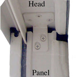 Non-Handed Stationary Panel Bracket Clip for Frenchwood Gliding Patio Door - White