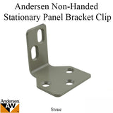 Stationary Panel Head Bracket Clip - Stone - for Andersen Sliding Doors