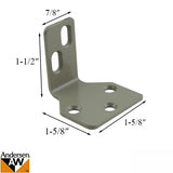 Stationary Panel Head Bracket Clip - Stone - for Andersen Sliding Doors