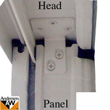 Stationary Panel Head Bracket Clip - Stone - for Andersen Sliding Doors