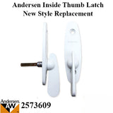 Andersen inside Thumb Latch, Reachout Lock, Old Style - White