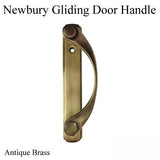 Andersen Newbury Gliding Door Single Handle - Right Interior/Left Exterior - Antique Brass