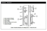 Andersen Frenchwood Gliding Door - Thumb Latch - Newbury - Inside LockChrome