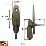 Andersen New Style Tribeca Series Interior Thumb Latch for 2 Panel Gliding Door - Stone