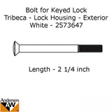 Andersen Tribeca Frenchwood Gliding Door Screw for Keyed Lock Housing, White