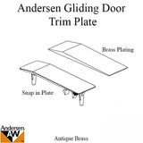 Andersen Window - Frenchwood Gliding Door - Trim Plate Assembly, 2 Panel - Antique Brass