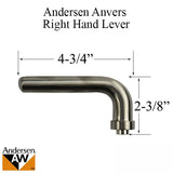 Andersen Anvers Handle, Right Hand - Satin Nickel