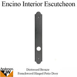 Encino Interior Passive Escutcheon Plate - Distressed Bronze