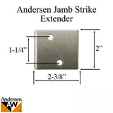 Andersen Jamb Strike Extender, 2-3/8" - Distressed Nickel