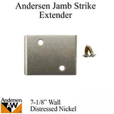 Andersen Jamb Strike Extender, 3" - Distressed Nickel