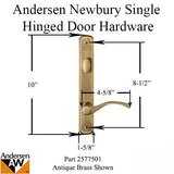 Hardware Kit, Single Door, Newbury, Active Door - Polished Chrome