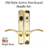 Old Style Andersen Handle Set, Estate, Active Door - Bright Brass